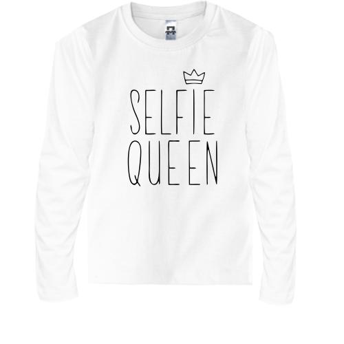 Детская футболка с длинным рукавом Selfie Queen.