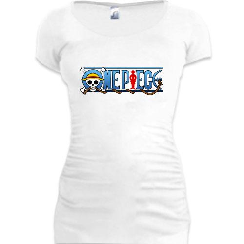 Женская удлиненная футболка ван пис
