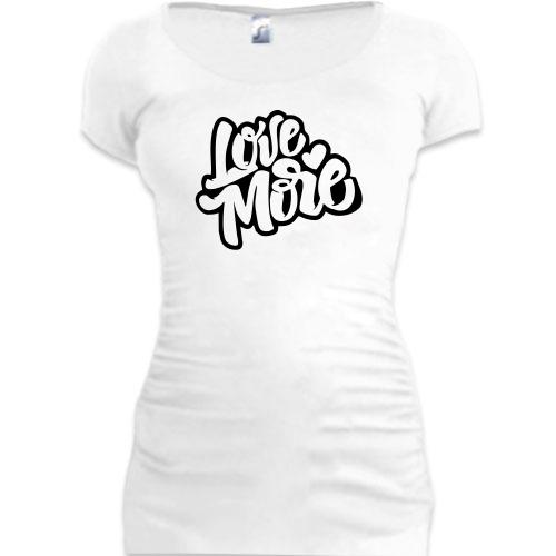 Подовжена футболка Love More
