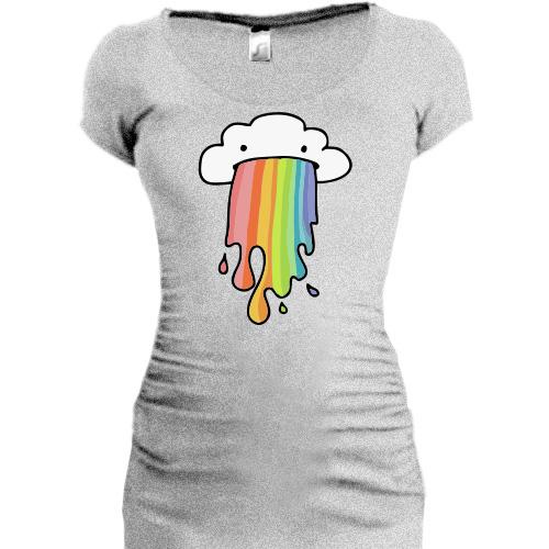 Подовжена футболка Rainbow cloud