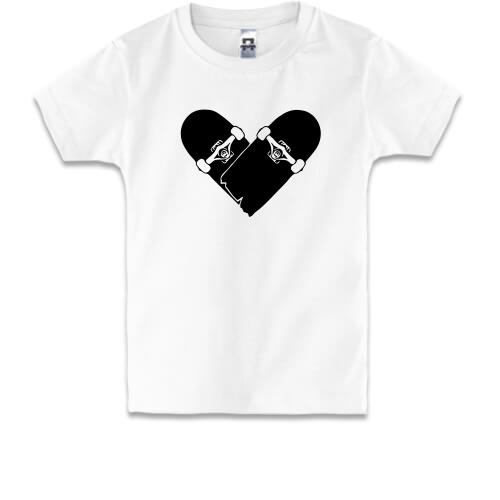 Детская футболка Skate-heart