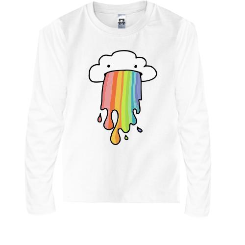 Детская футболка с длинным рукавом Rainbow cloud