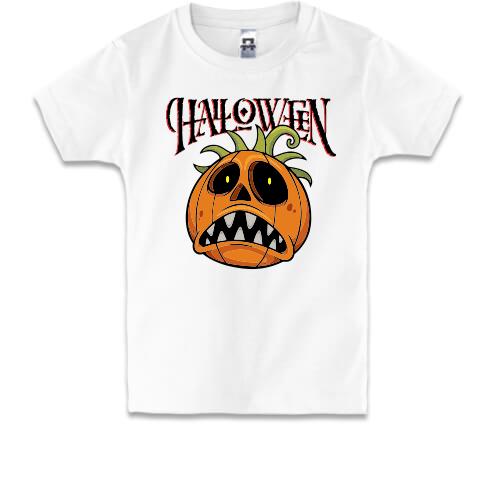 Дитяча футболка Halloween з гарбузом