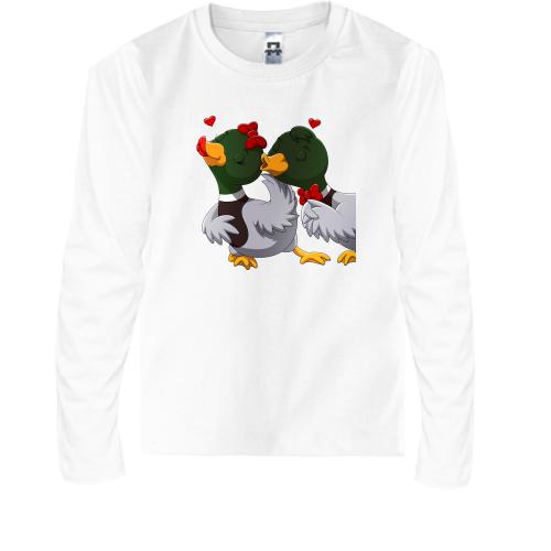 Детская футболка с длинным рукавом Duck couple