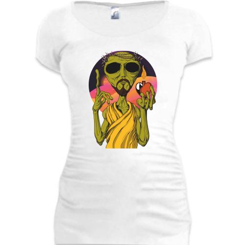 Подовжена футболка Alien Jesus