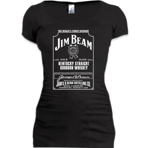 Женская удлиненная футболка jim beam
