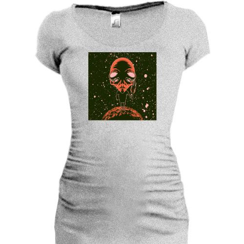 Подовжена футболка Alien on the moon