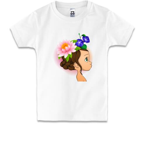 Детская футболка Baby with flowers