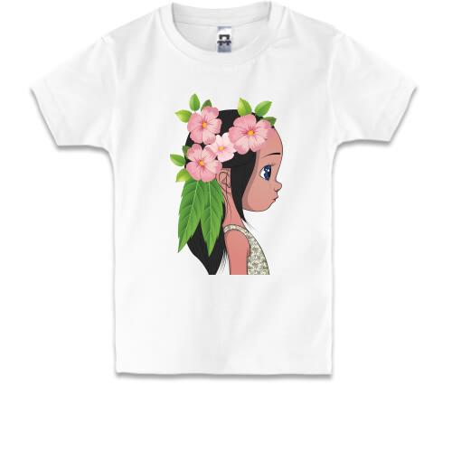 Детская футболка Baby with flowers 1