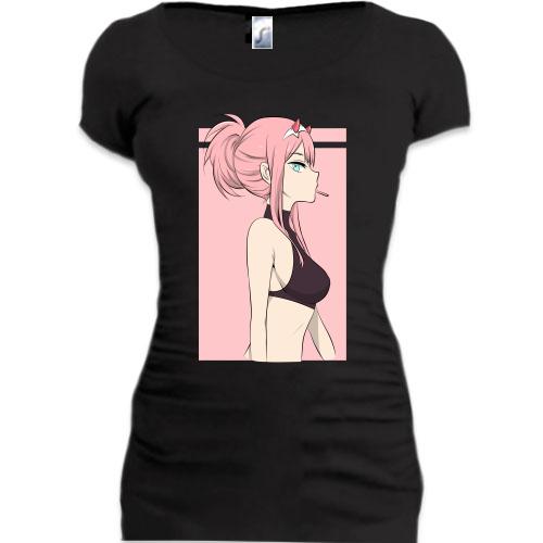 Подовжена футболка Pink girl