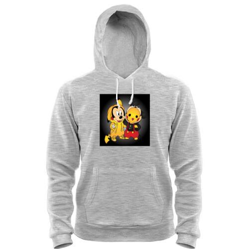 Толстовка Mickey mouse and pikachu