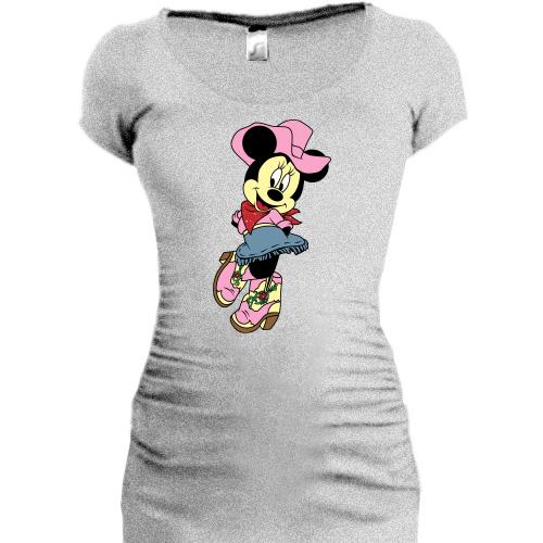 Подовжена футболка Minnie Mouse cowboy