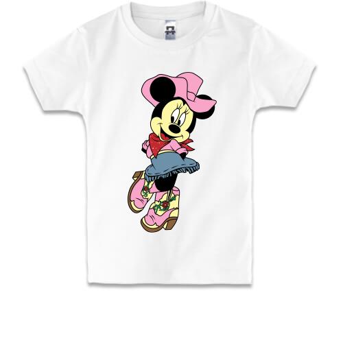Детская футболка Minnie Mouse cowboy.