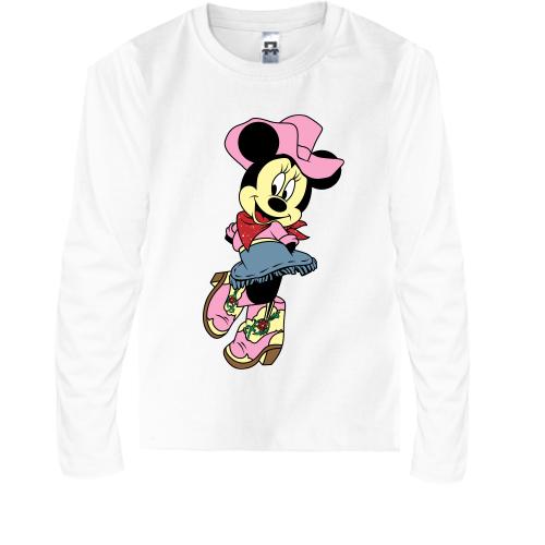 Детская футболка с длинным рукавом Minnie Mouse cowboy.