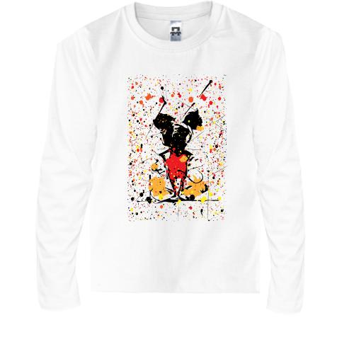 Детская футболка с длинным рукавом Mickey mouse paint art