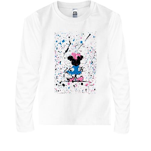 Детская футболка с длинным рукавом Minnie Mouse paint atr
