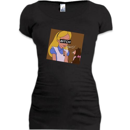 Подовжена футболка Alice 18+ bitch