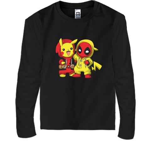 Детская футболка с длинным рукавом Pikachu and Deadpool