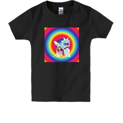 Детская футболка Rick and Morty rainbow