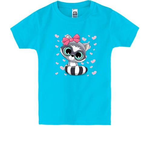 Дитяча футболка Baby raccoon girl