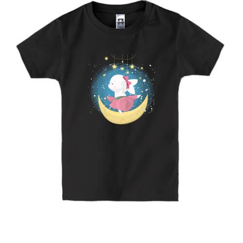 Дитяча футболка Baby rabbit on the moon