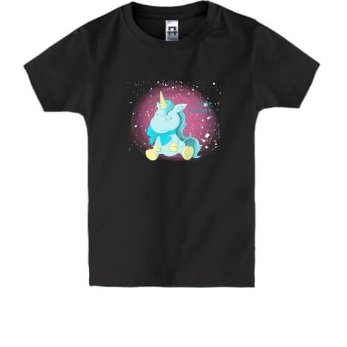 Детская футболка Baby unicorn blue