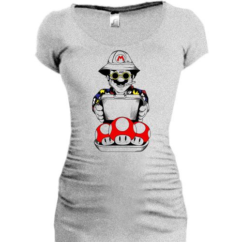Подовжена футболка Mario with a case