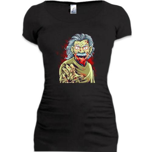Подовжена футболка Albert Einstein zombie