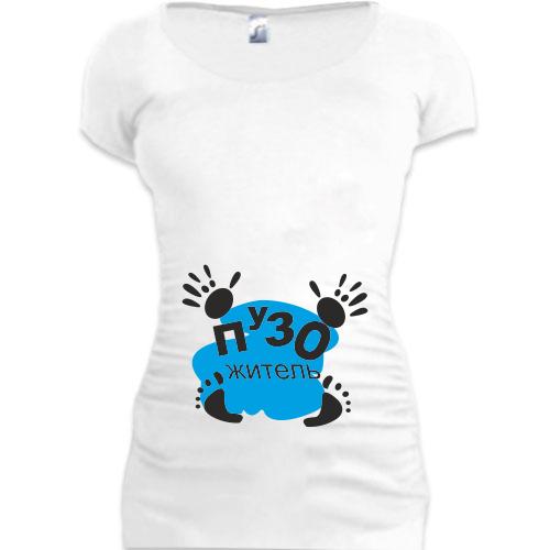 Женская удлиненная футболка Пузожитель (2)