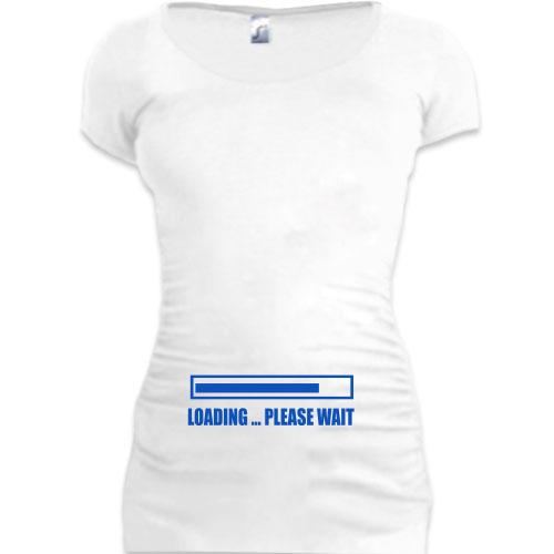 Женская удлиненная футболка Loading...Please wait