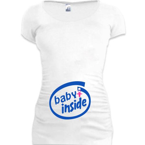 Женская удлиненная футболка Baby Inside