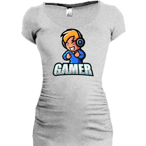 Подовжена футболка Gamer.