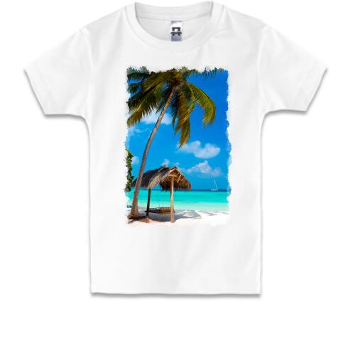 Детская футболка Качели на побережье