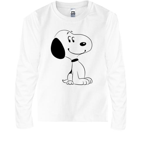 Детская футболка с длинным рукавом собака Снупи