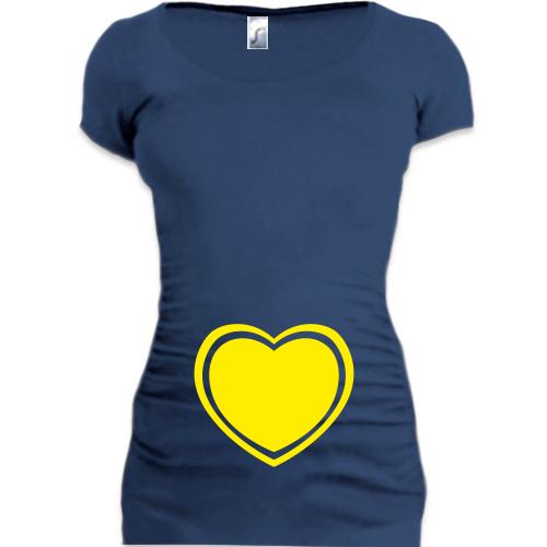 Подовжена футболка Серце 2