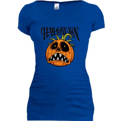 Подовжена футболка з зубастим гарбузом Halloween
