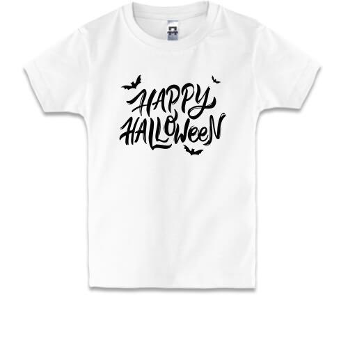 Дитяча футболка Happy Halloween (з кажанами)