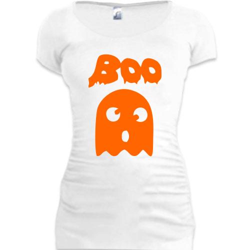 Подовжена футболка з милим привидом BOO Halloween