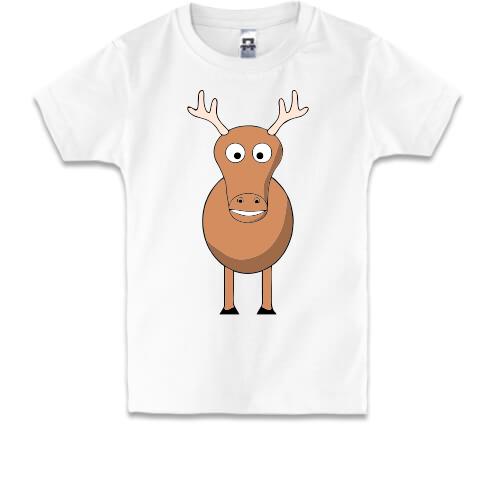 Детская футболка Смешной олень (2)