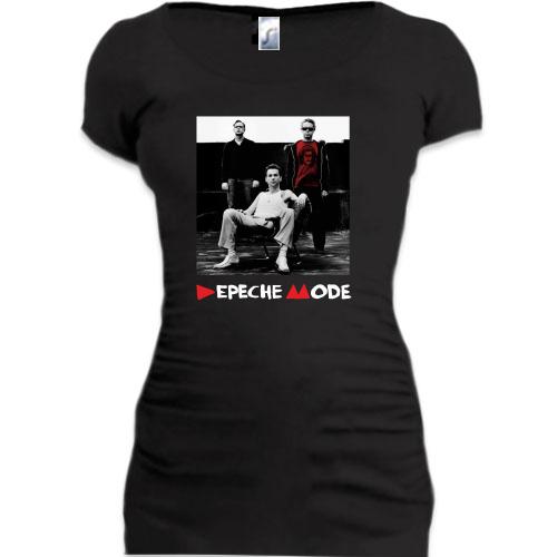 Женская удлиненная футболка Depeche Mode photo2