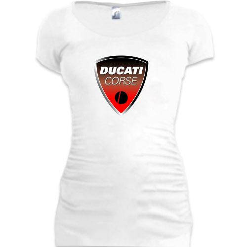 Женская удлиненная футболка Ducati Corse