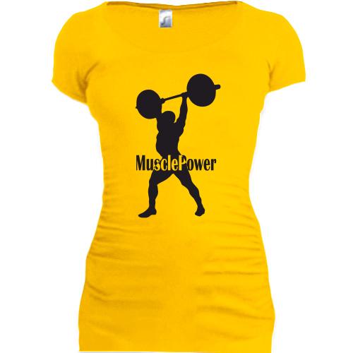 Женская удлиненная футболка Muscle