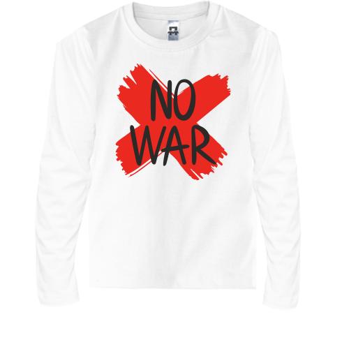 Детская футболка с длинным рукавом No War (2)