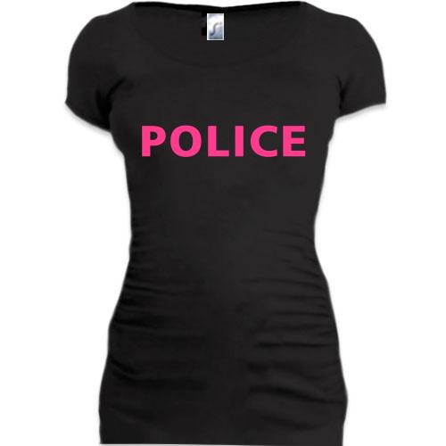Женская удлиненная футболка POLICE (полиция)