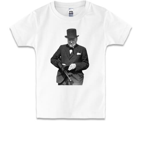 Детская футболка с Черчиллем