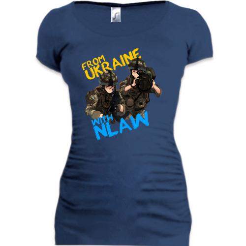 Подовжена футболка From Ukraine With NLAW