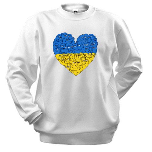 Свитшот Украинское общество - сердце