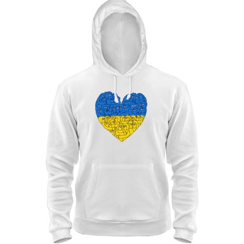 Толстовка Украинское общество - сердце
