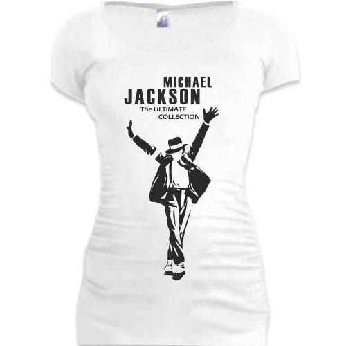 Женская удлиненная футболка Michael Jackson