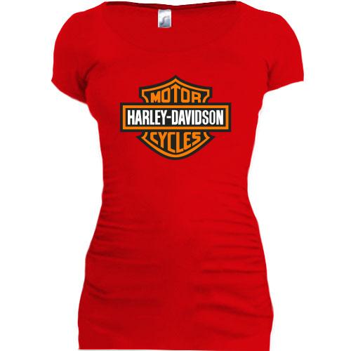 Женская удлиненная футболка Harley Davidson